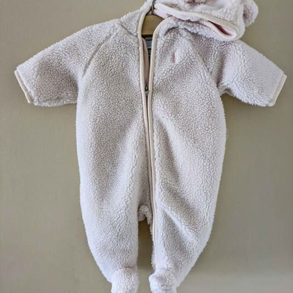 Ralph Lauren Pale Pink Ears Fleece Bunting 🐻 ~ sz 3 mo
